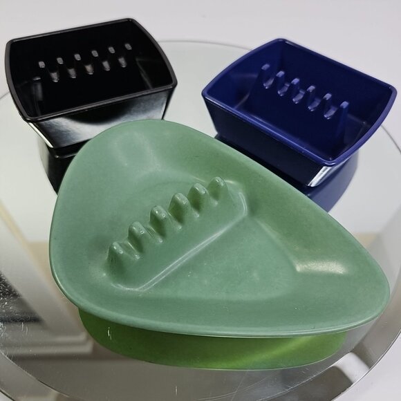 (3) Vintage Mid Century 1960's Ashtrays GES Anholt Melamine Plastic USA MCM - Picture 1 of 9